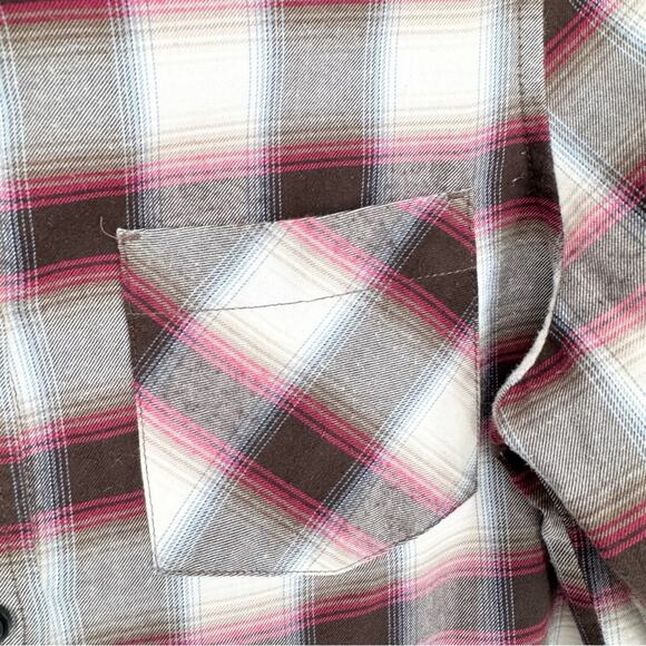 Pendleton Women's Boyfriend Doublebrushed Flannel Button Down Shirt Brown Sz M - Picture 7 of 11